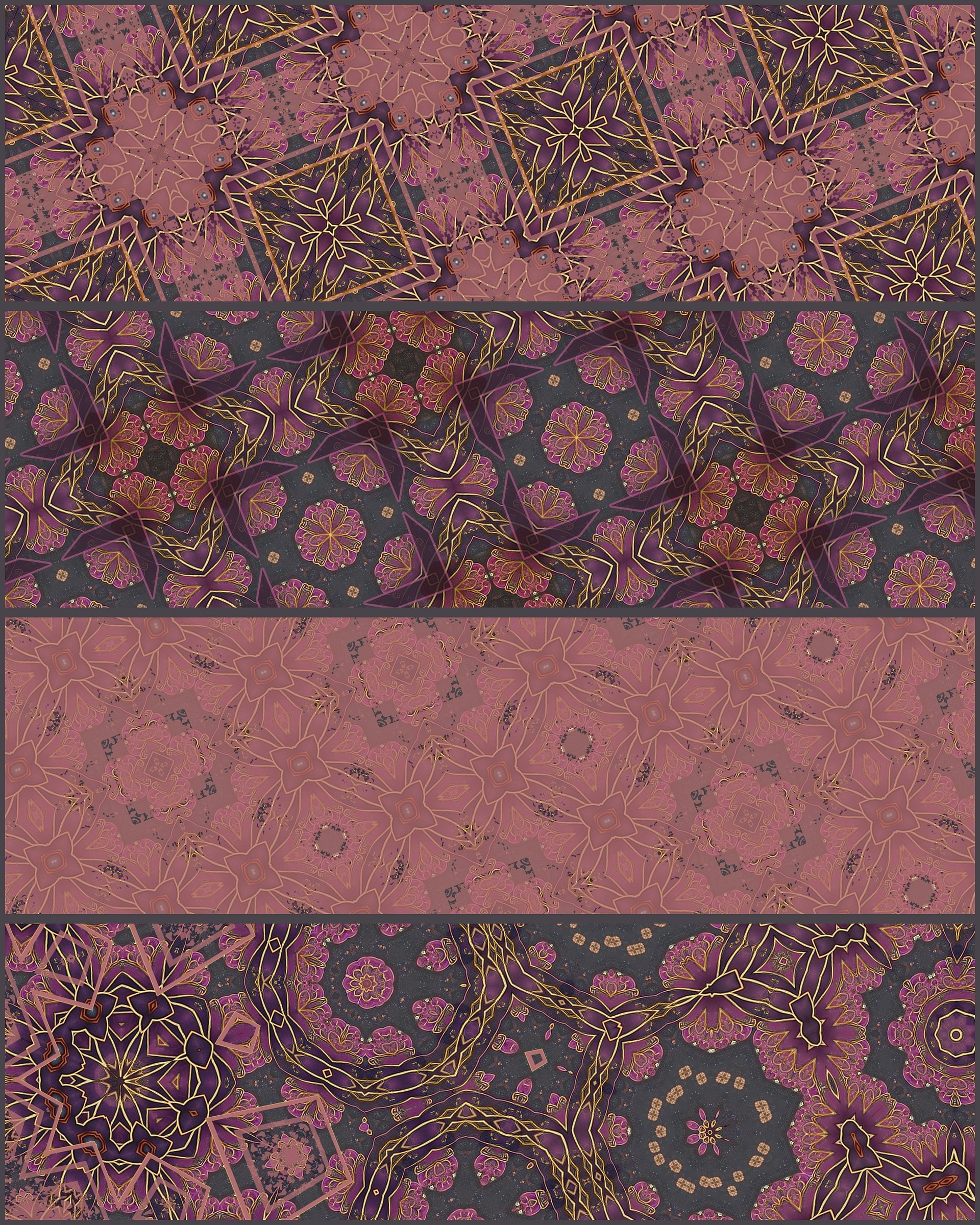 Pink Starflower Digital Paper Pack product image (3)