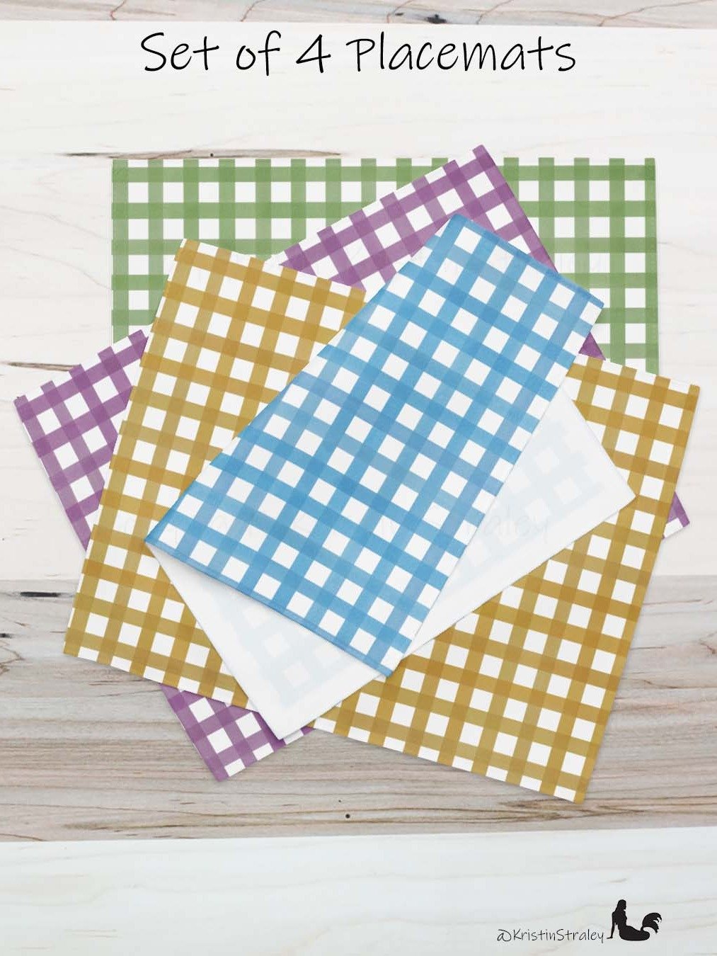 Gingham Colors Set Placemat Set of 4 product image (3)