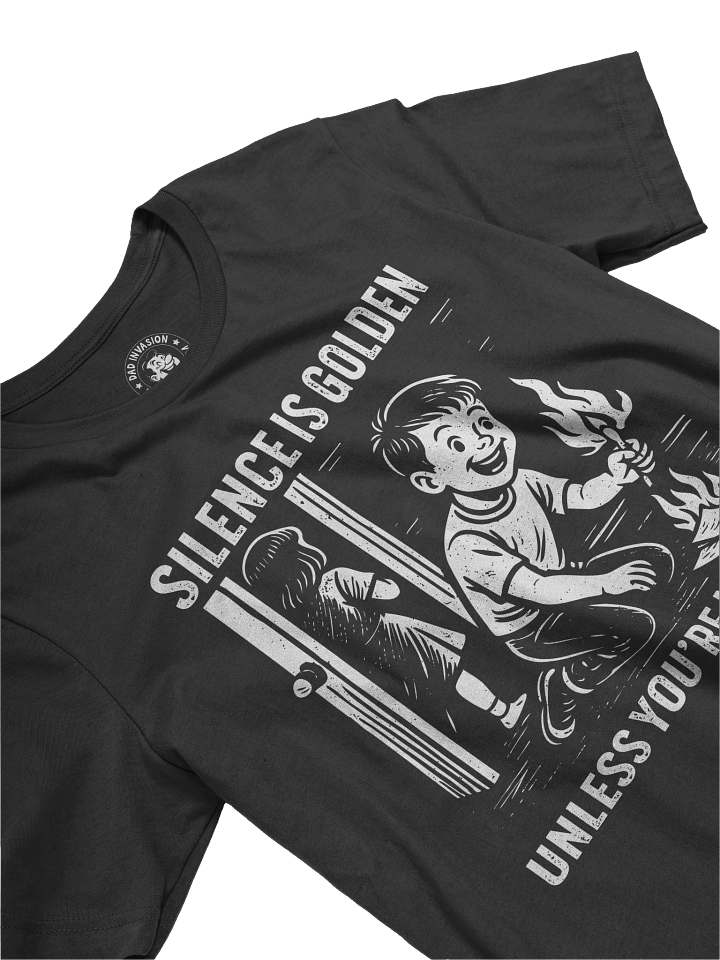 Silence Is Golden Unless You’re My Kids - Funny Dad Premium T-Shirt product image (2)