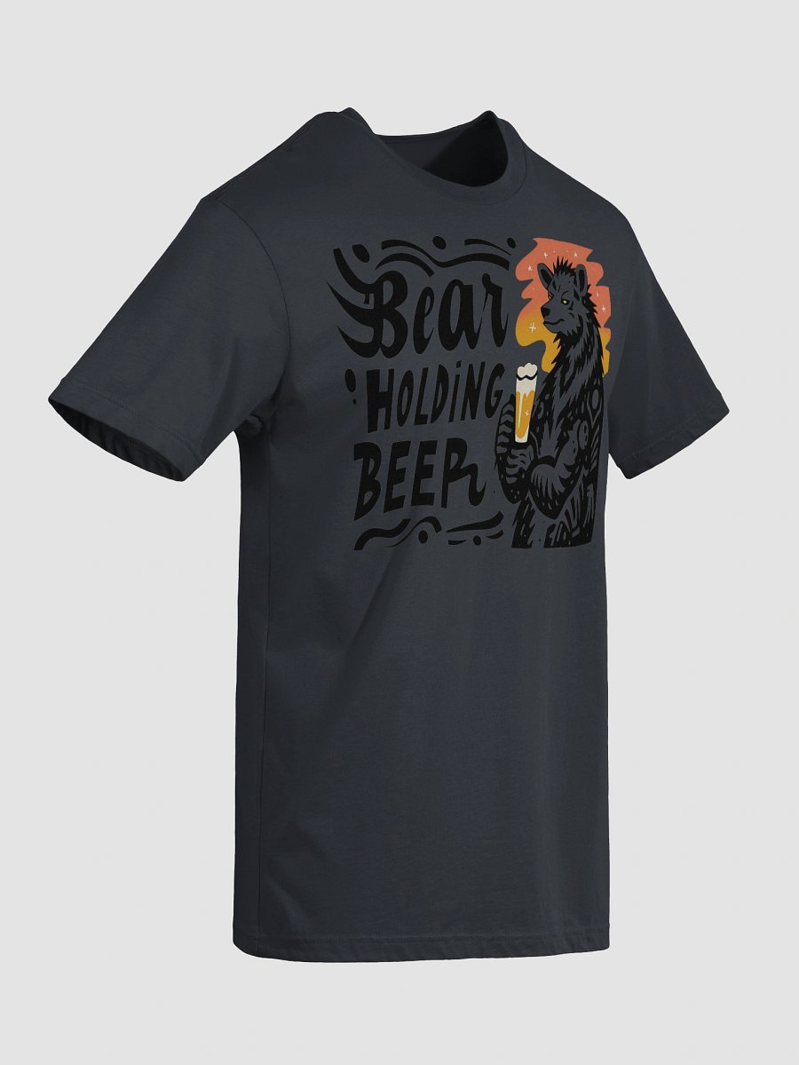 Stylized Bear with Beer Glass | Creative Typography Print Supersoft T-Shirt product image (41)