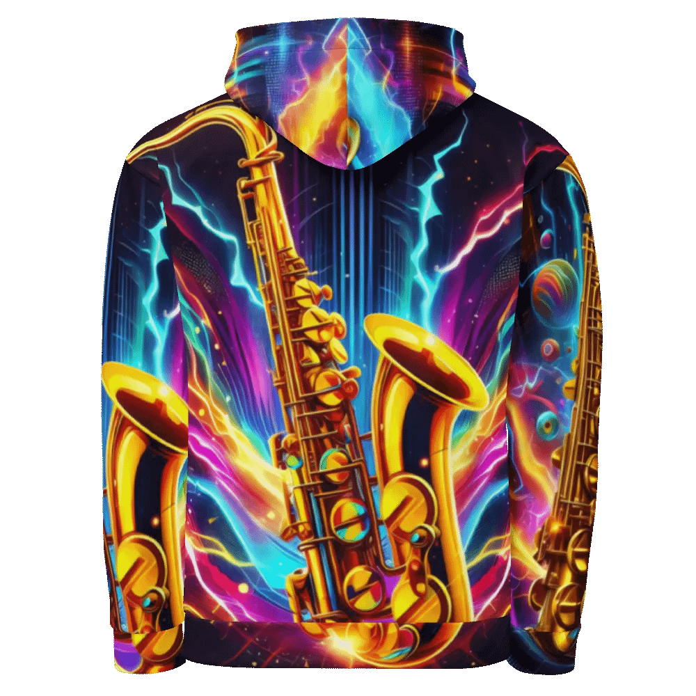 Saxophone Musical Instrument - All-Over Unisex Hoodie #22 product image (2)