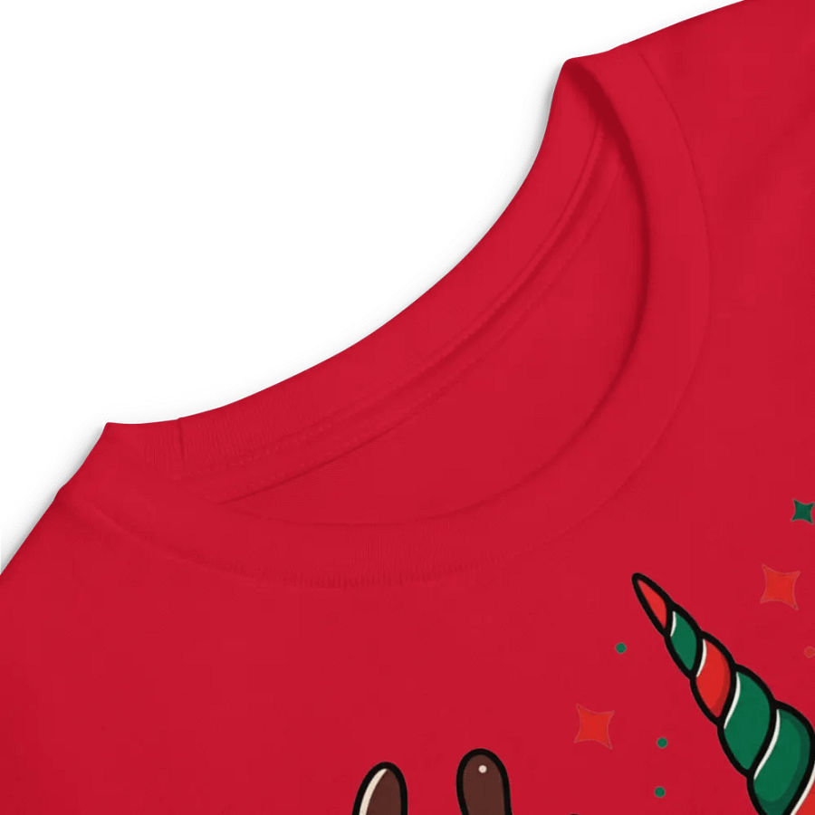 Whimsical Reindeer Unicorn Youth Long Sleeve Tee Red product image (6)