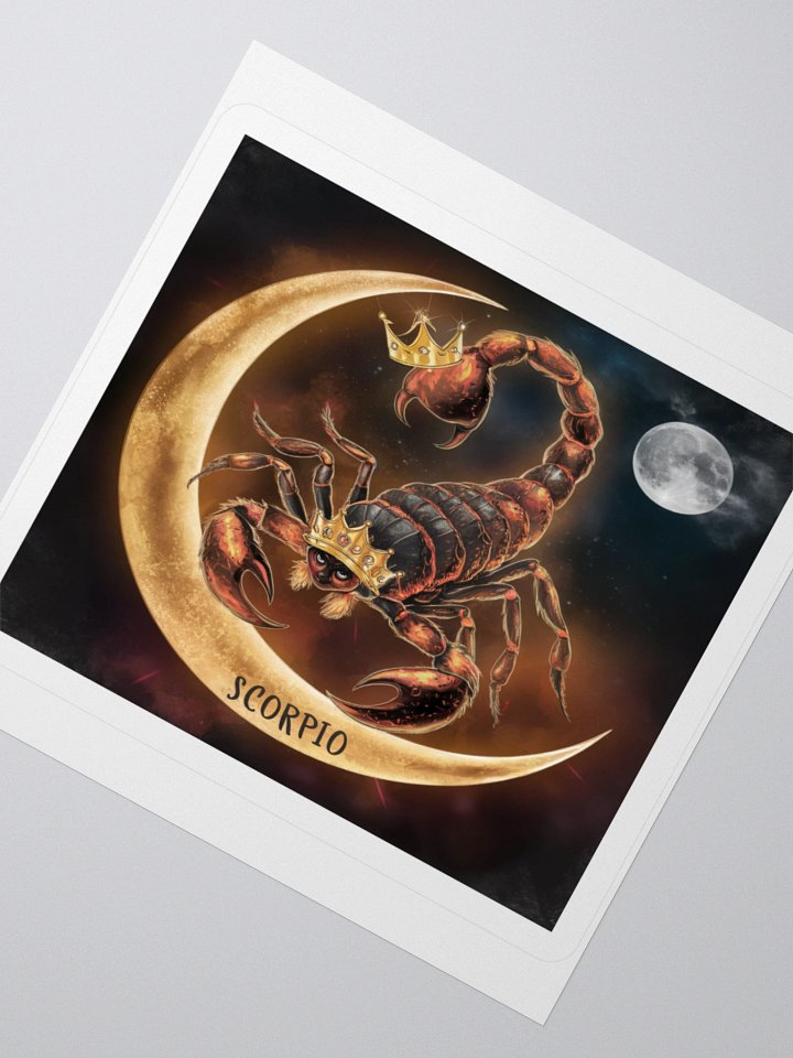 Scorpio Sticker - Crown & Moon Zodiac Design | Exclusive | TDS Music product image (4)