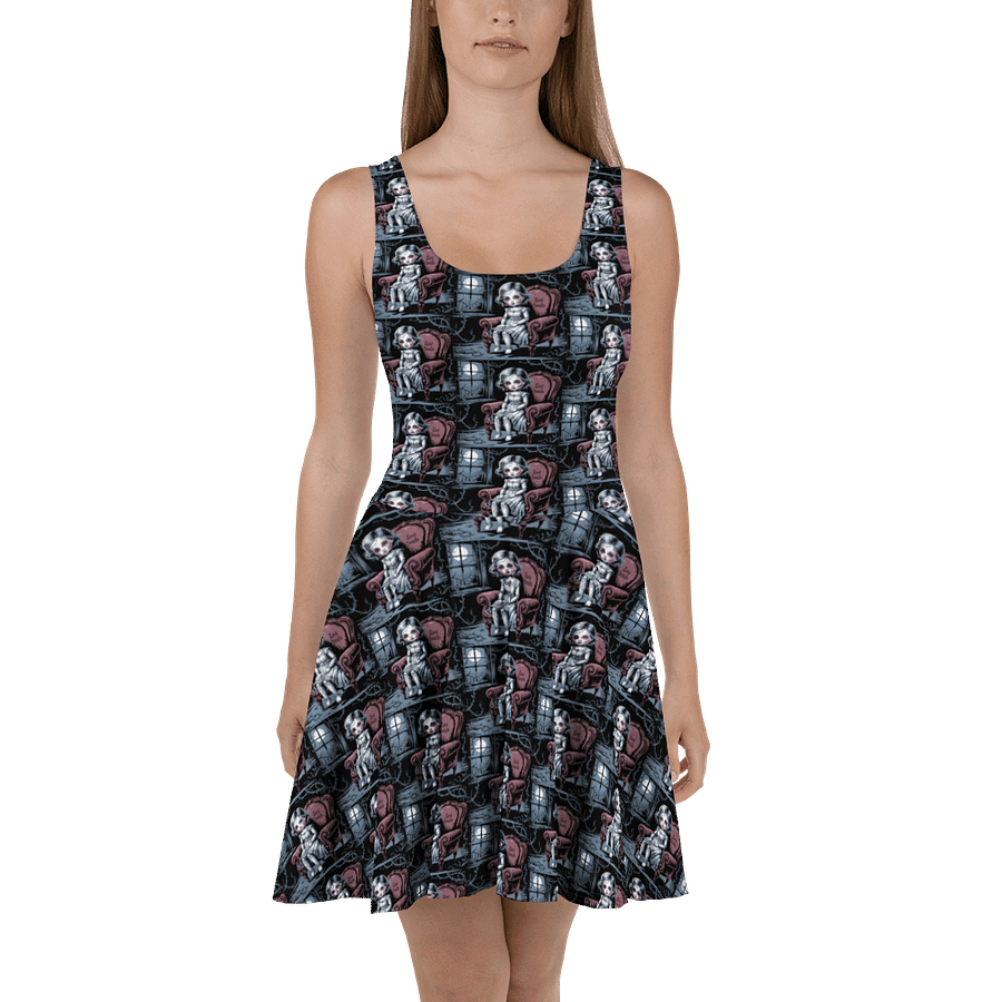 Midnight Veil Designs Haunted Doll Gothic Skater Dress product image (2)
