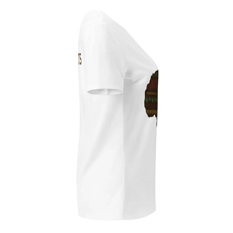 IN MY ROOTS - Women's Brown African Pattern White Tee product image (4)