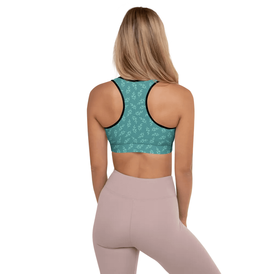 Turq All-Over Print Padded Sports Bra product image (8)
