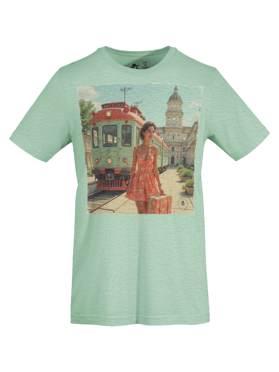 Vintage Tram Travel T-Shirt – Floral Wanderlust Style product image (54)