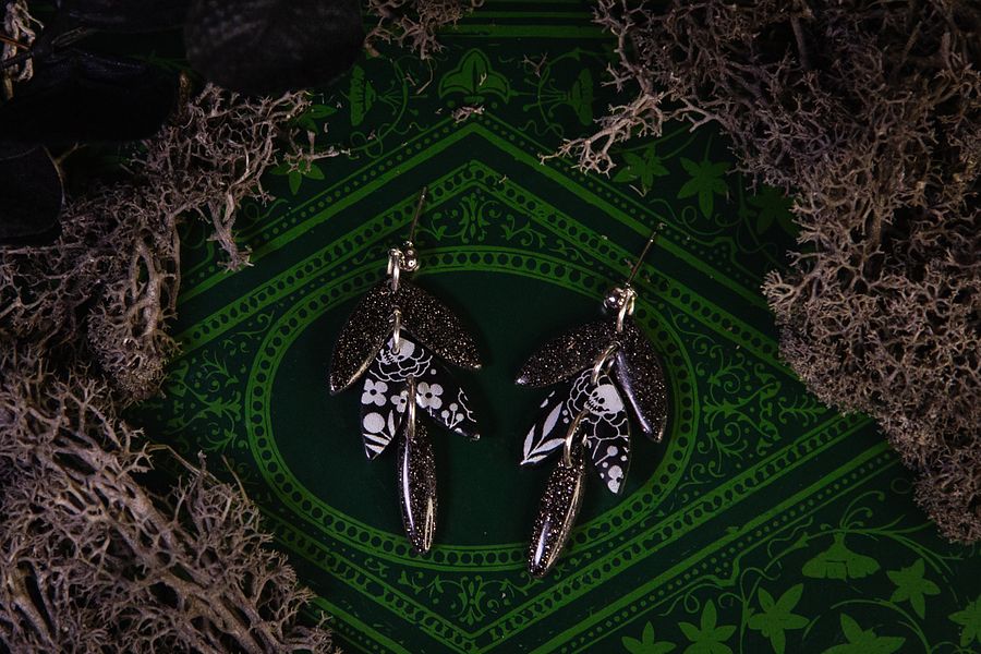 Floral Black Dangles product image (1)