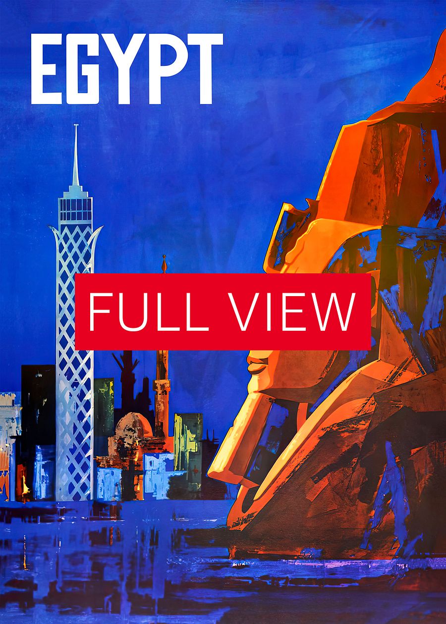 Egypt, 1960s — retro vintage travel poster product image (3)