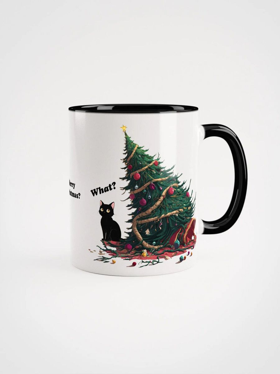 Black Cat Destroyed Christmas Coloured Mug product image (1)