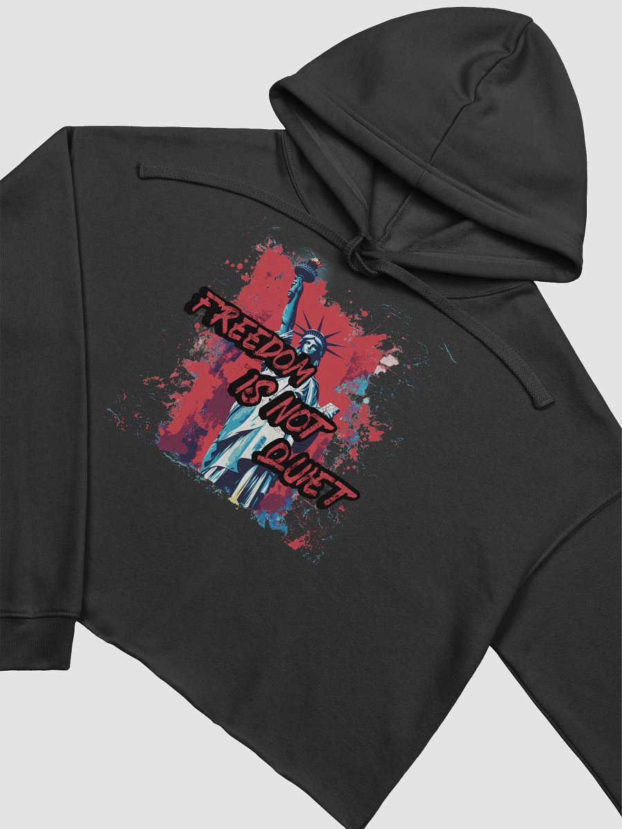 Freedom Is Not Quiet Crop Top Hoodie - Women's Bella + Canvas fit product image (12)