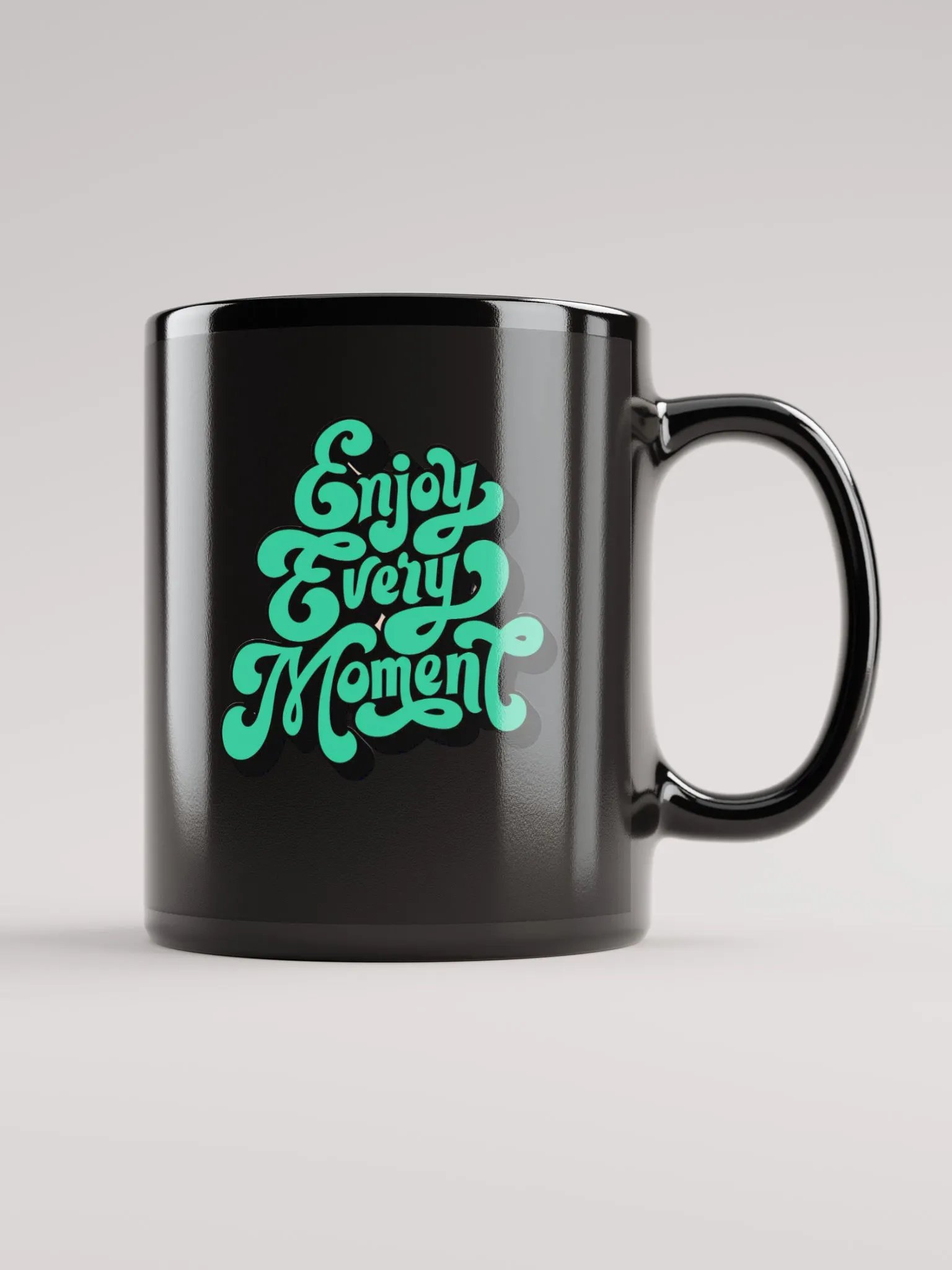 Enjoy Every Moment Black Glossy Mug product image (1)