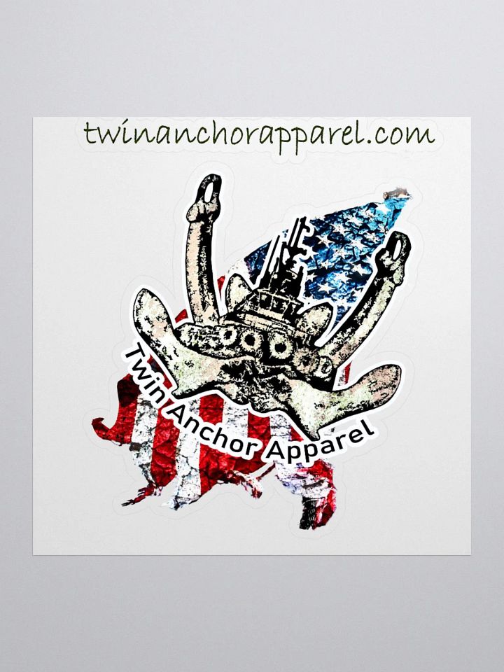 Twin Anchor Apparel flag Logo Tug CE Kiss Cut Stickers product image (1)