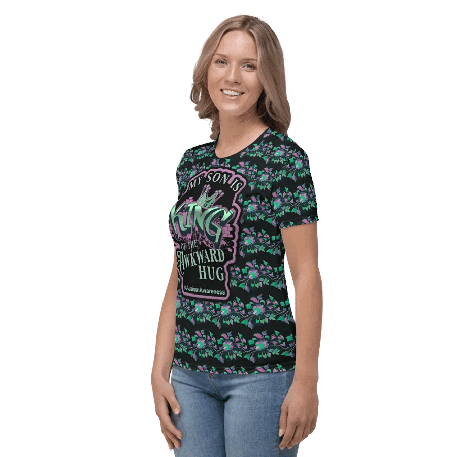 King of the Awkward Hug #Autism Awareness All Over Print T-shirt product image (6)