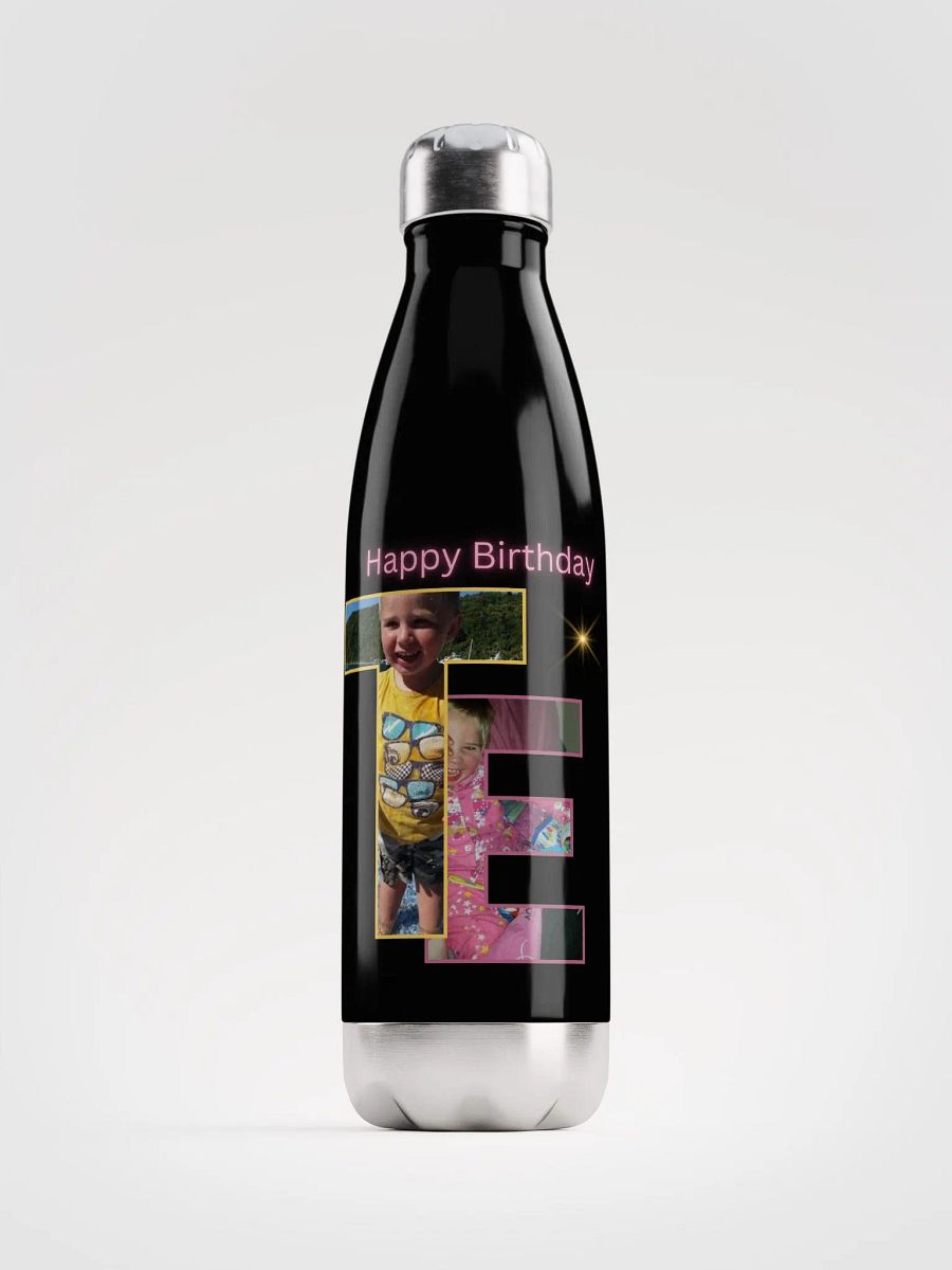 Custom Initials Birthday Water Bottle product image (1)