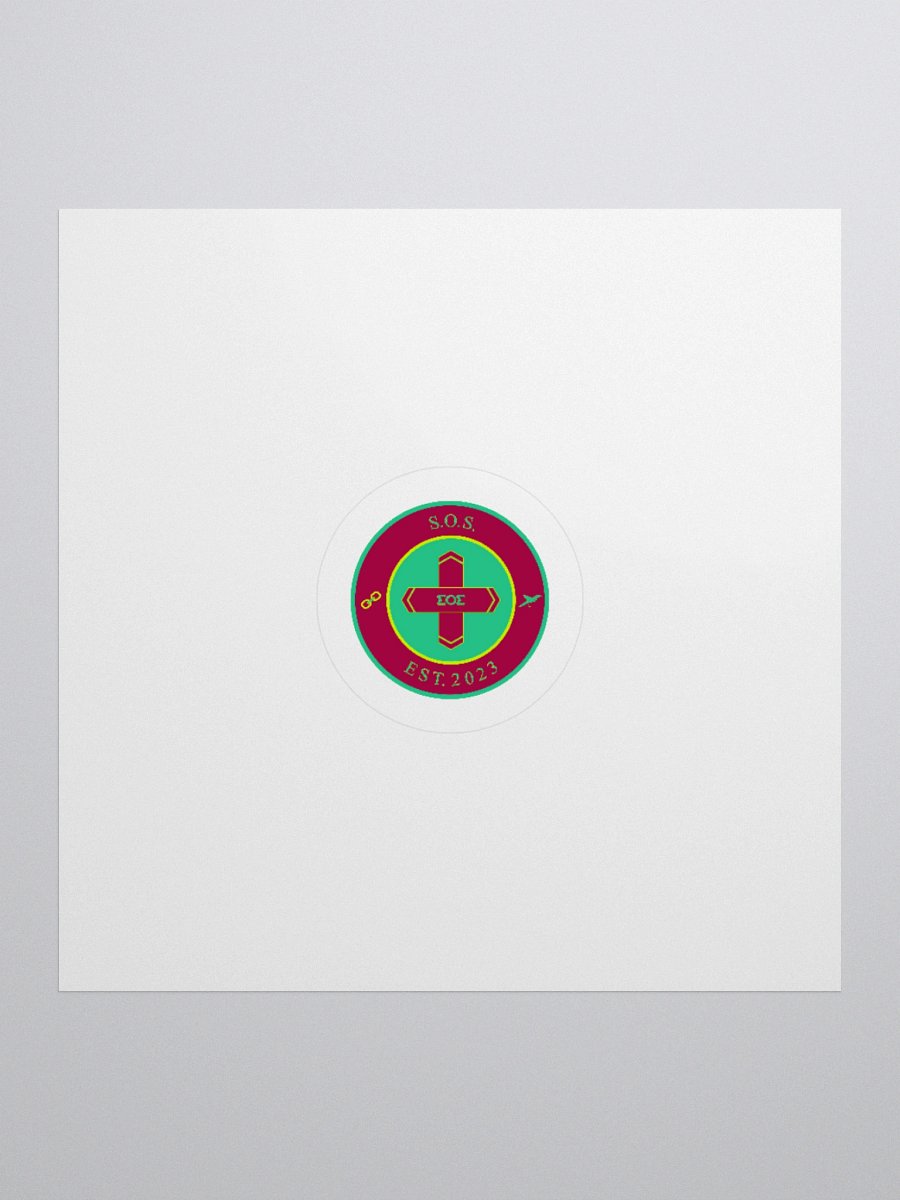 S.O.S. Shield Kiss Cut Sticker product image (1)