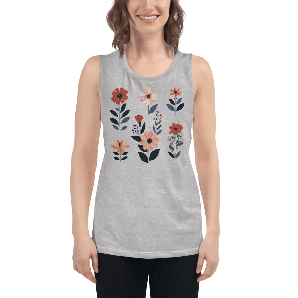 Geometric Floral Delight Muscle Tank product image (36)