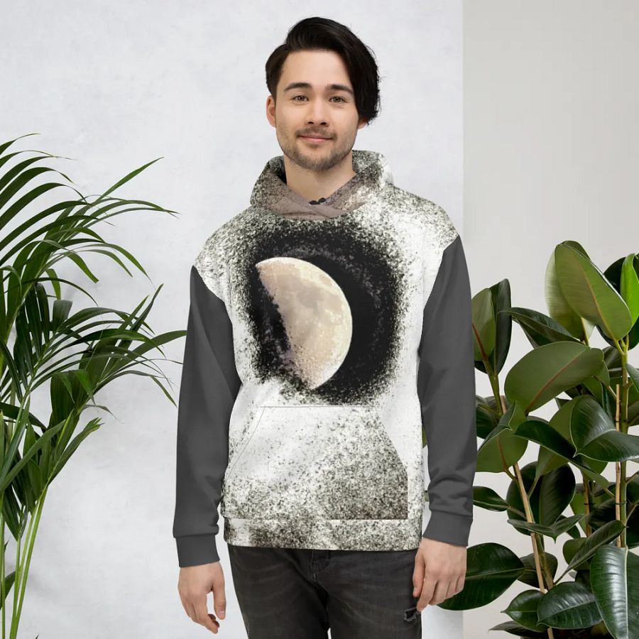 Disintegrating Dust Moon Unisex Pull Over Hoodie product image (4)