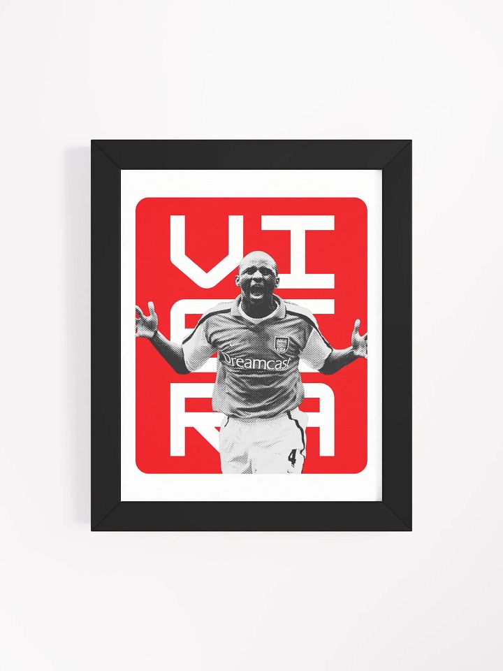 Patrick Vieira BW Arsenal Name Art Framed Print product image (1)