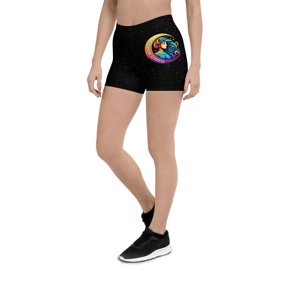 Celestial Crescent Moon Bike Shorts product image (5)