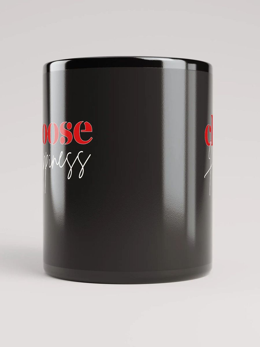 Choose Happiness Black Glossy Ceramic Mug product image (6)