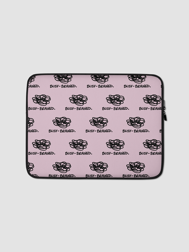 BUSY-BRAINED pink laptop sleeve product image (1)