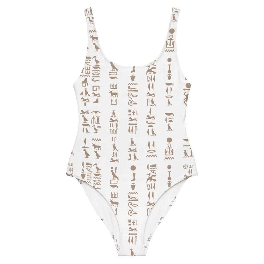 Isis Hieroglyphics White All-Over Swimsuit product image (2)