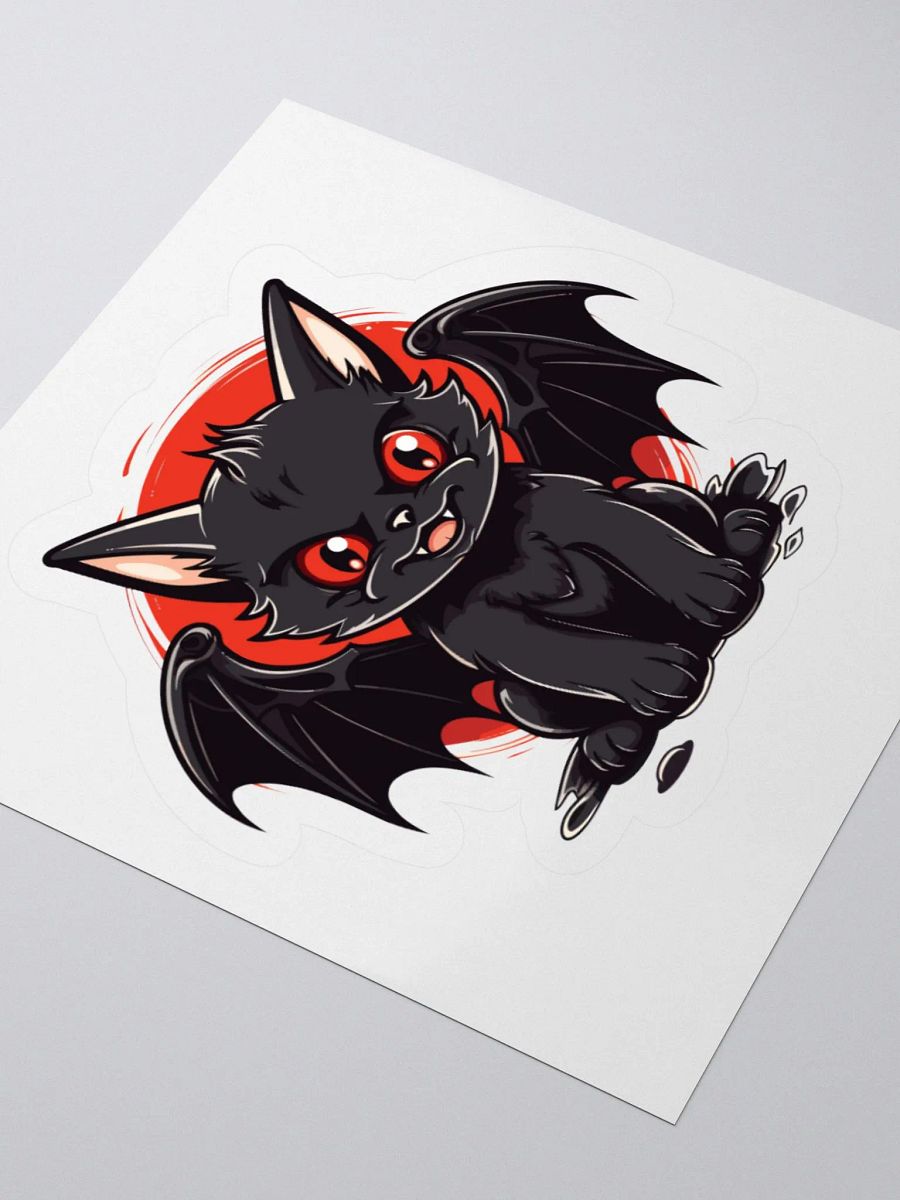Cat Bat Halloween Funny Sticker product image (3)