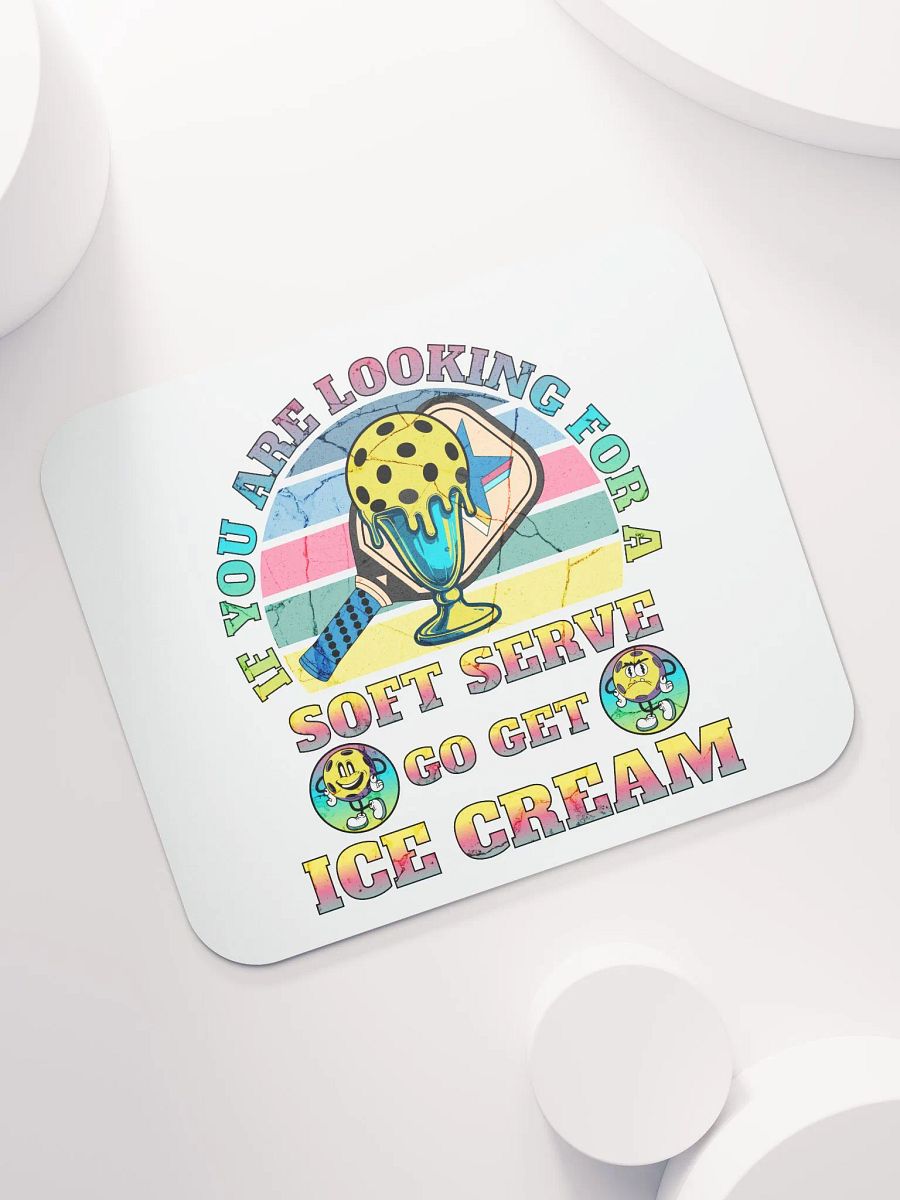 Soft Serve Go Get Ice Cream Pickleball Whimsical Vintage Mouse Pad product image (5)