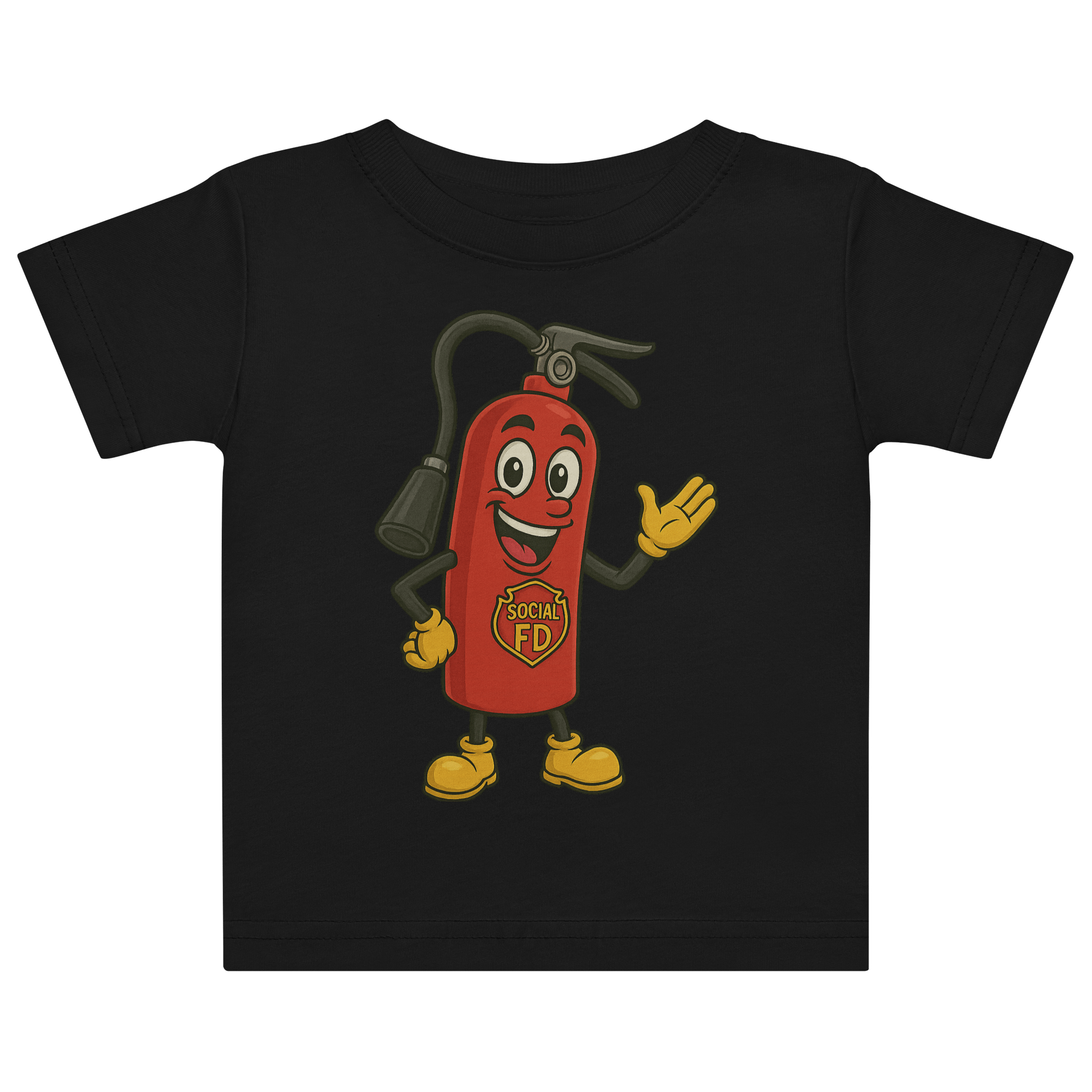 Cheerful Fire Extinguisher Baby Jersey T-Shirt product image (1)