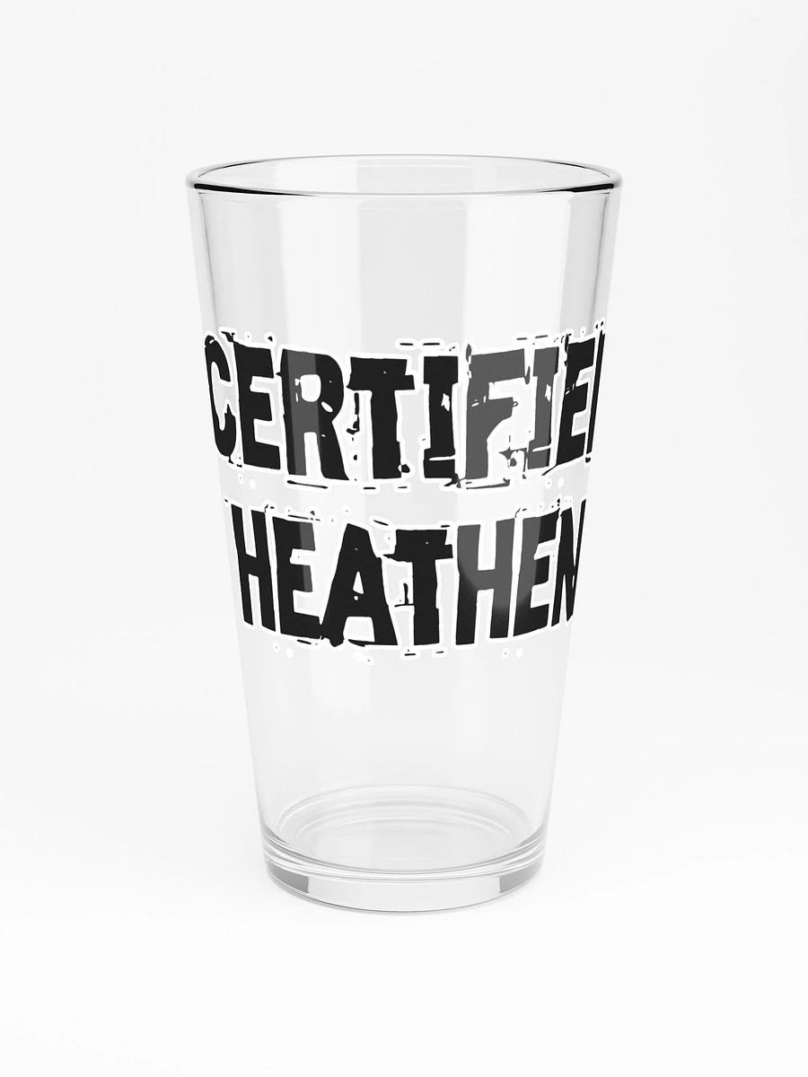 Certified Heathen Pint Glass product image (4)
