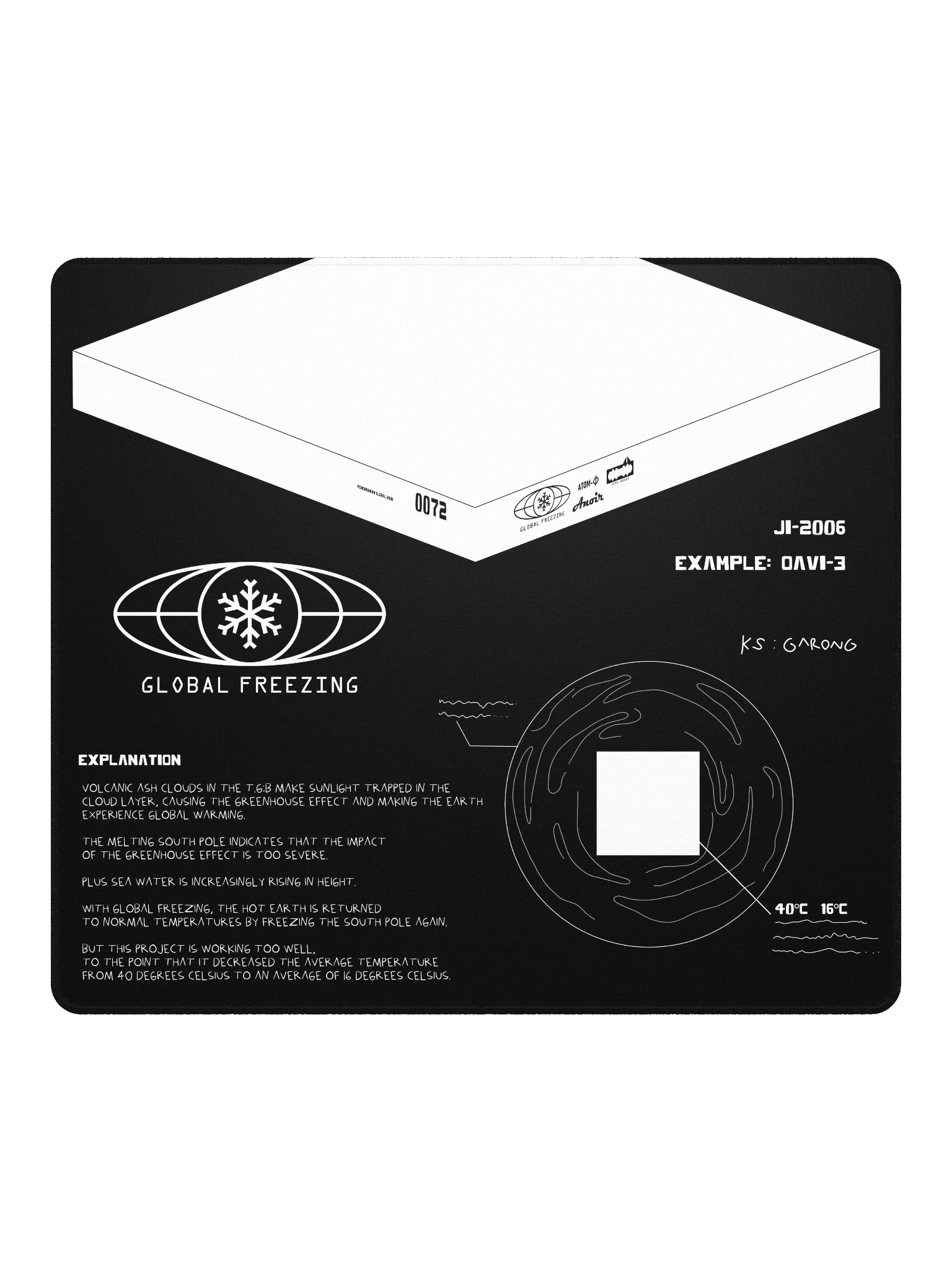 DESKMAT | GLOBAL FREEZING (BLACK EDITION) product image (2)