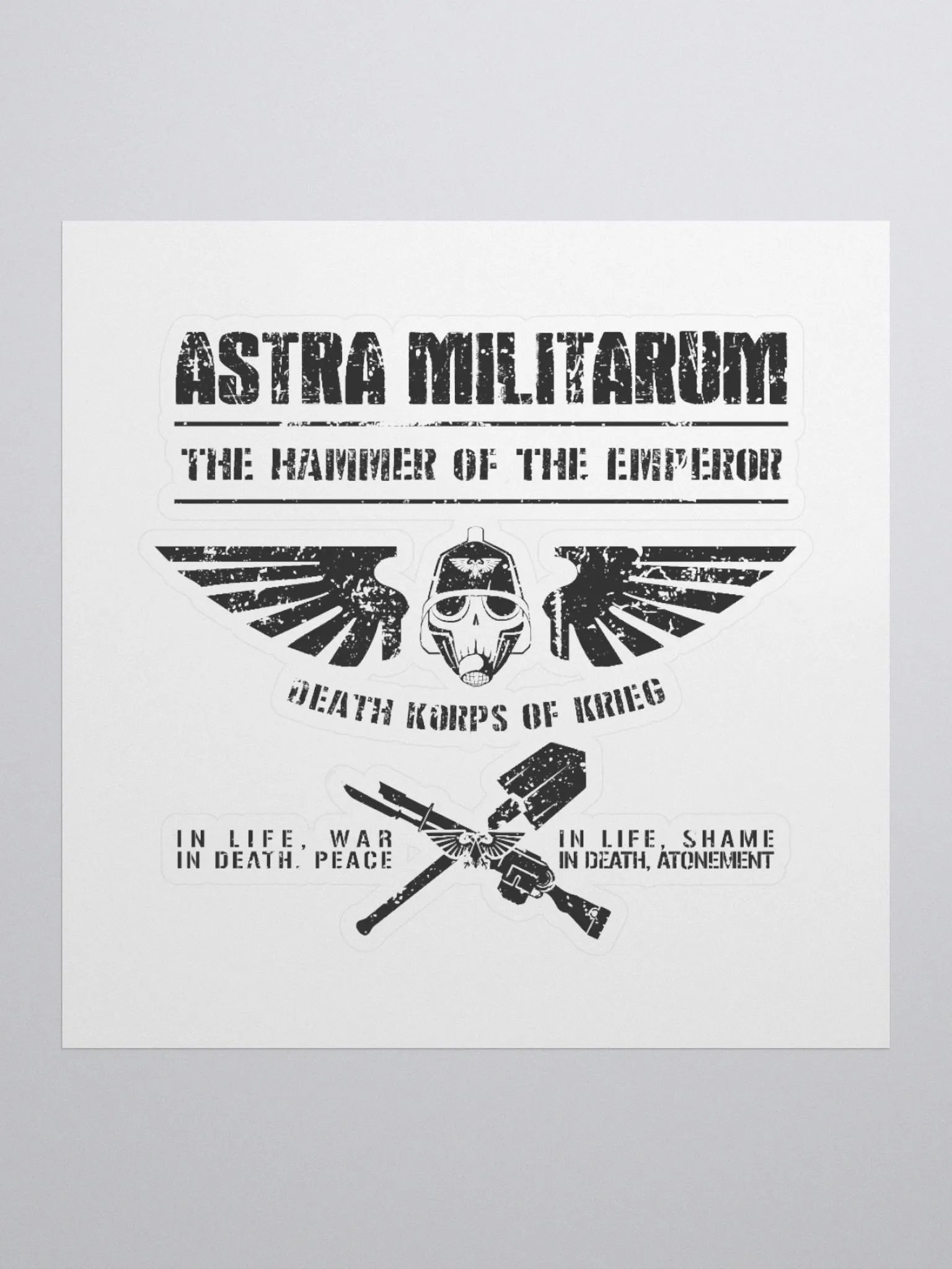 Death Korps of Krieg Warhammer 40k Sticker | Retro Military Design product image (2)