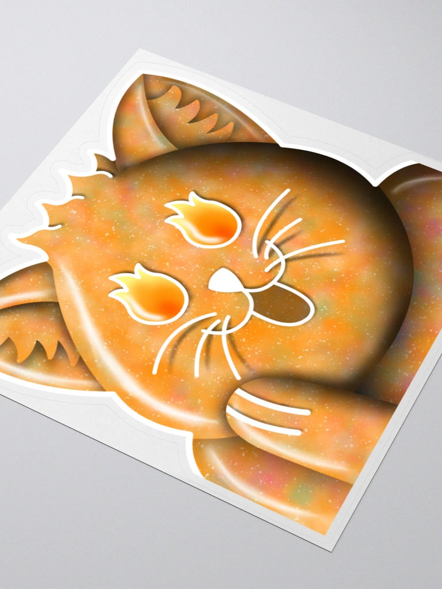 Orange Galaxy Kitty Sticker product image (7)