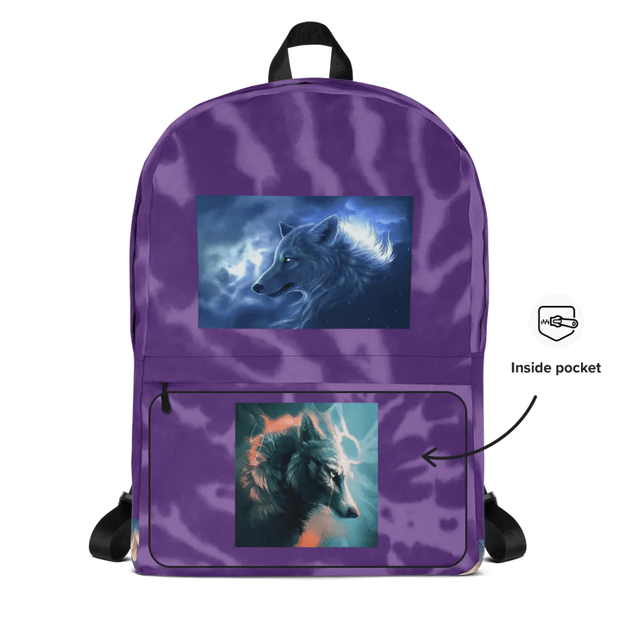 spirit wolf kid's school backpack product image (8)