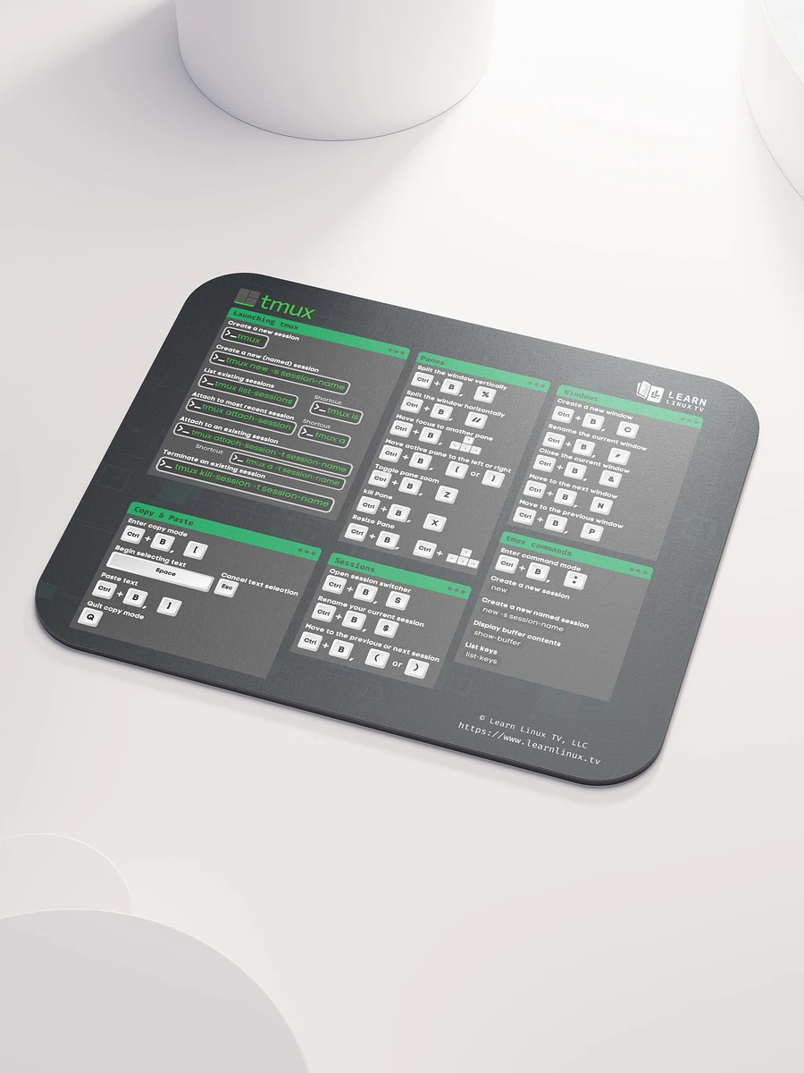 tmux Mouse Pad with Cheat Sheet product image (4)