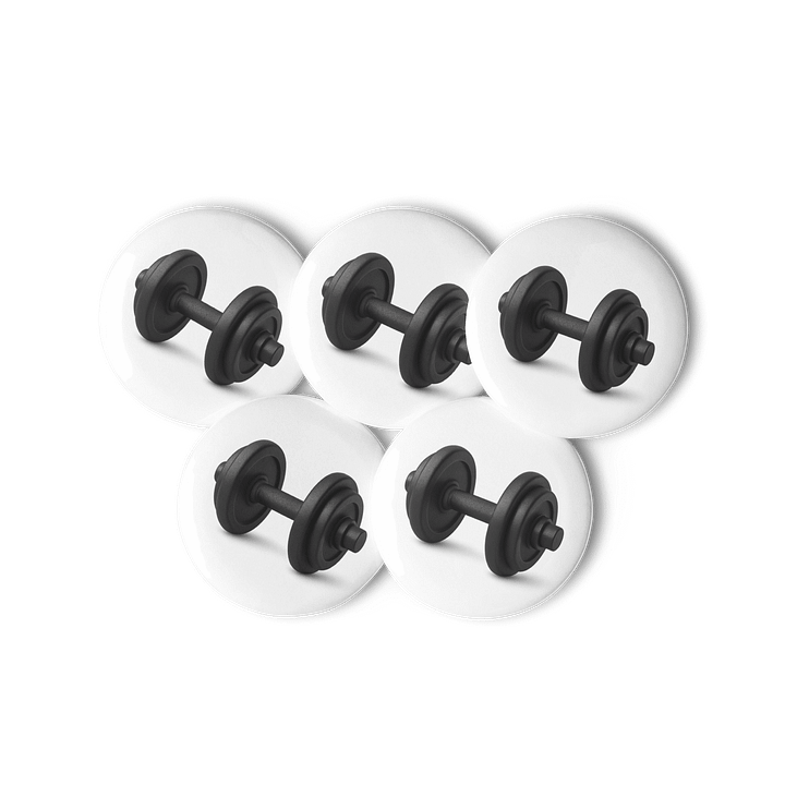 Black Dumbbell Pin Buttons Set product image (2)