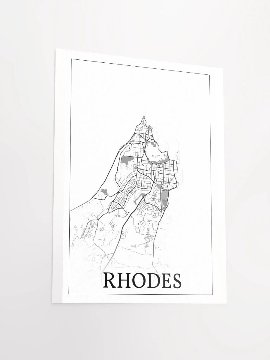 Rhodes City, Greece, city map print product image (12)