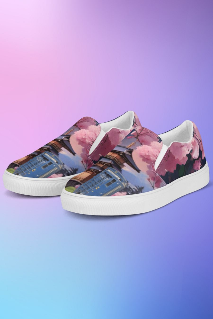 Dr Who Tardis in Japan All Over Print Slip on Shoes product image (3)