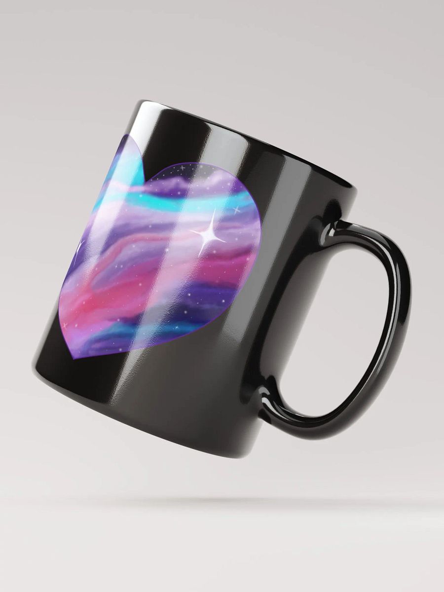 SilverGemini - Black Galaxy Heart Mug product image (5)
