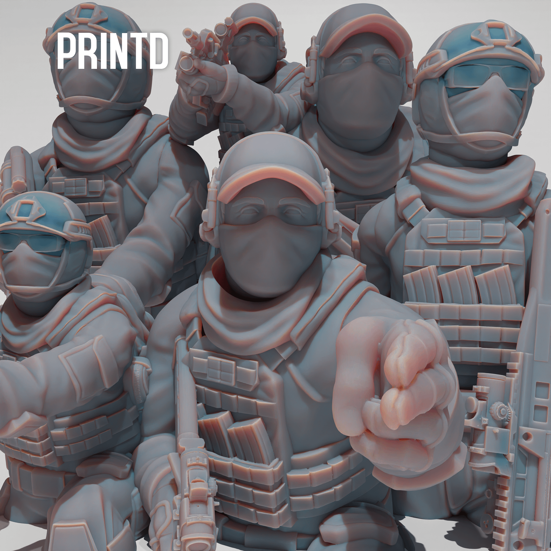 Australian Special Forces Team - Modern Warfare Wargame Hobby Resin Scale Models product image (1)
