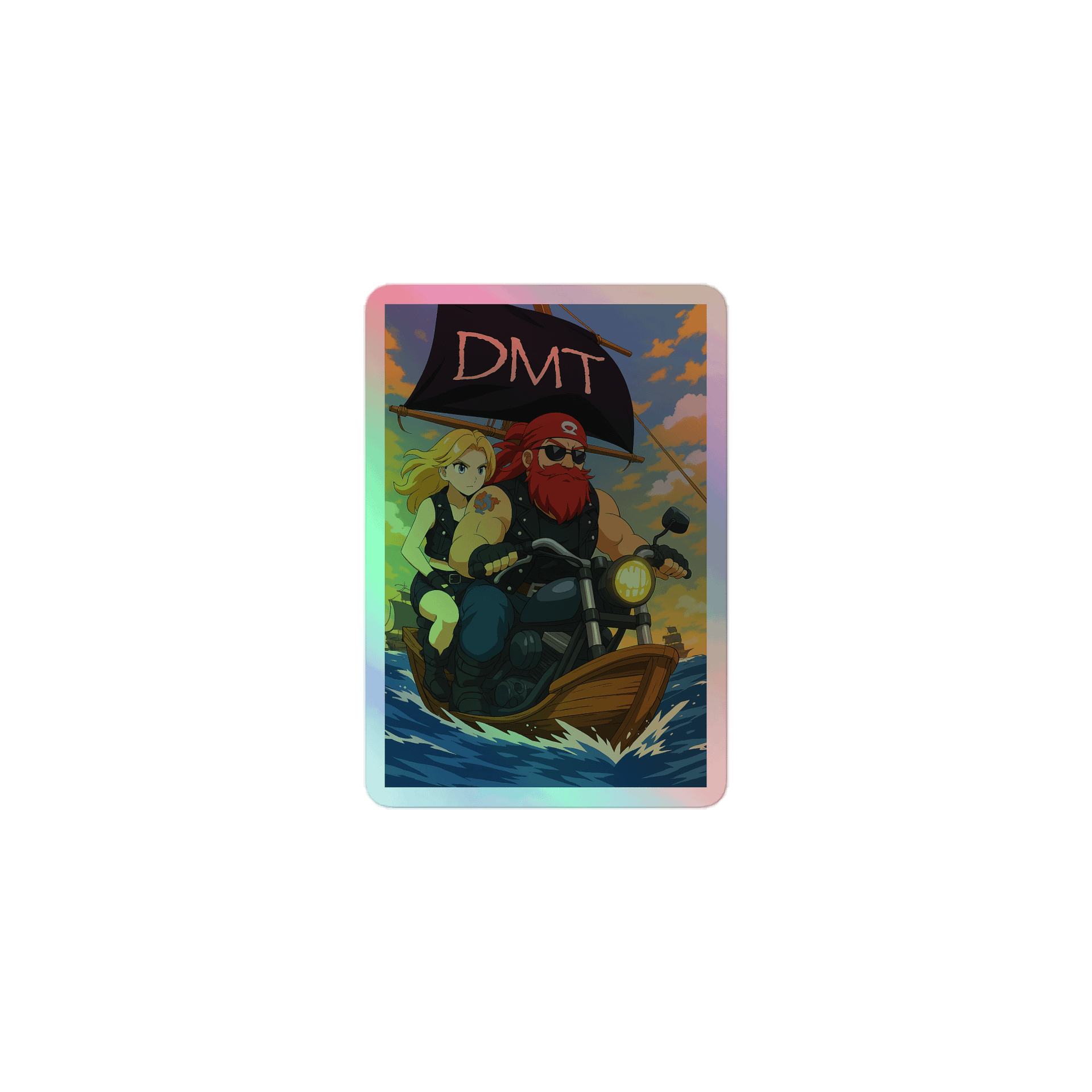 Holo Motorcycle Ride Sticker Set product image (1)