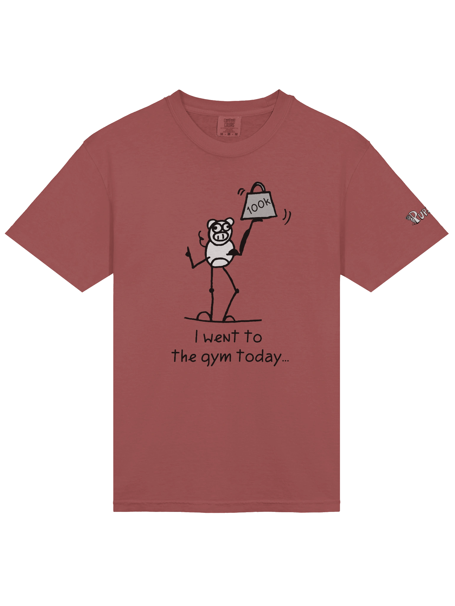 'I went to the gym today' Pupsies! Heavyweight T-Shirt product image (26)