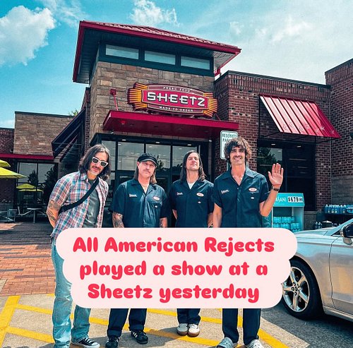 More bands in weird locations, please. All American Rejects and Sheetz proved to be a winning combo. Credits to @sheetz on In...