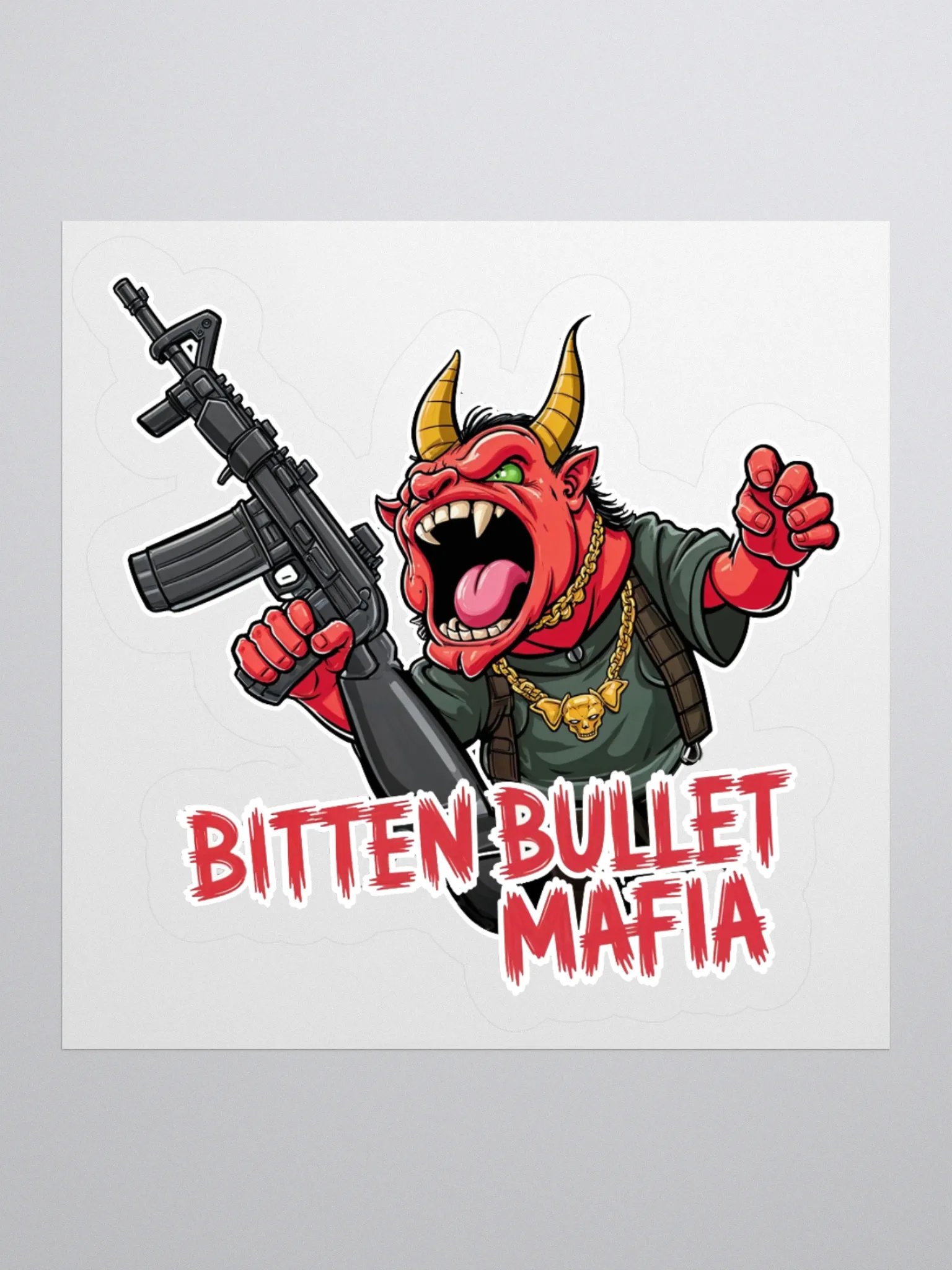Bitten Bullet Mafia - AK-40 Devil Sticker product image (1)