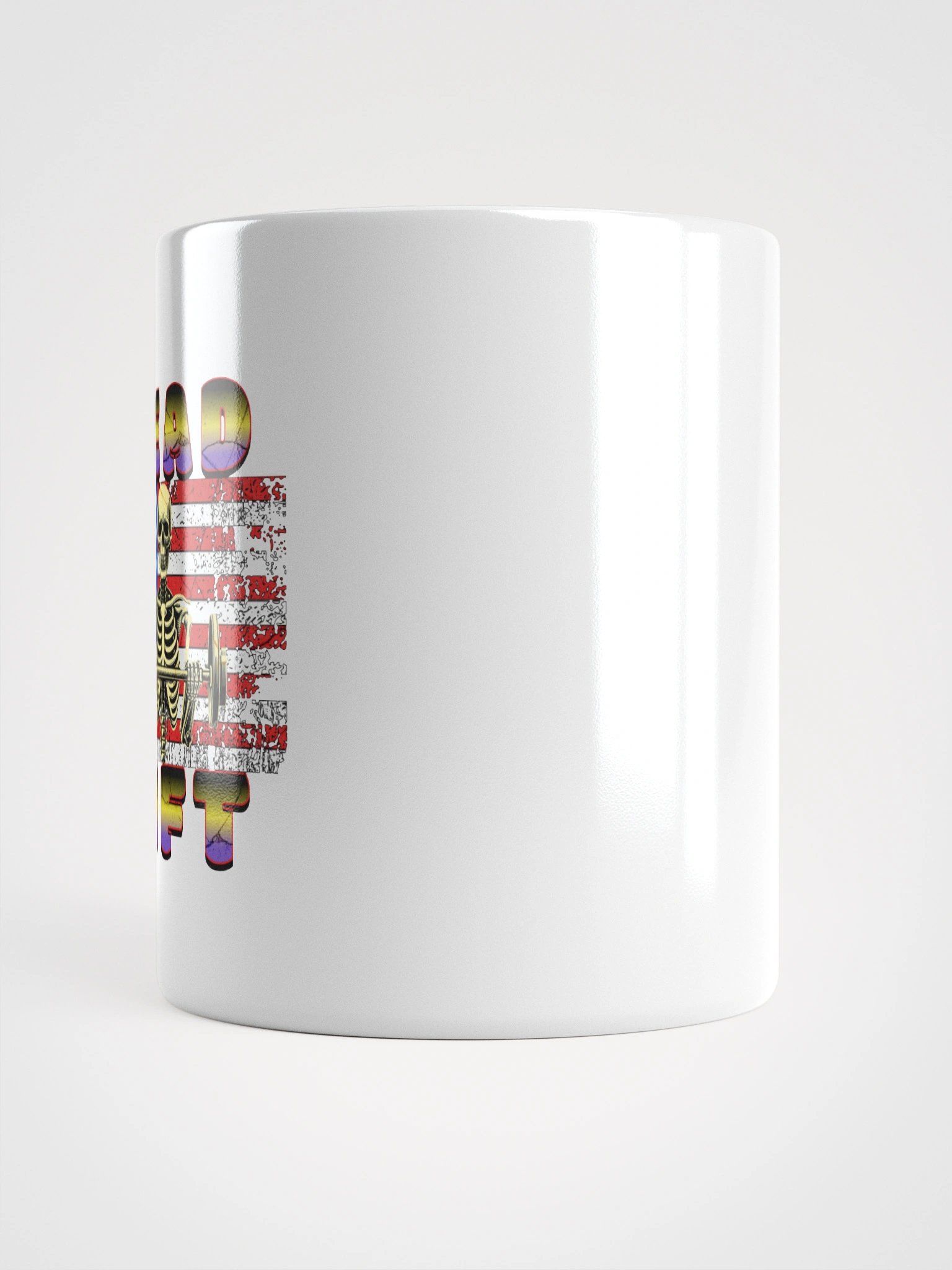 Dead Lift Weightlifting Skeleton USA Patriot Mug product image (9)