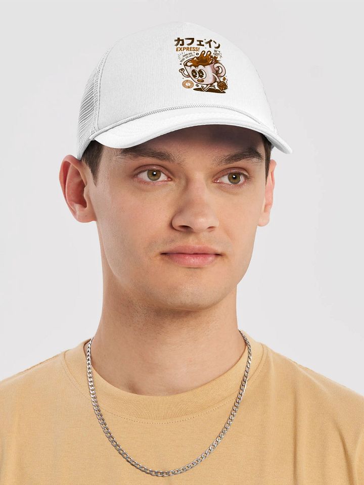 Morning Coffee Retro Cartoon Espresso Coffee Trucker Hat product image (25)