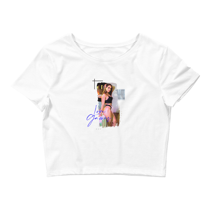 Love Games Delta Women's Crop Tee - White product image (1)