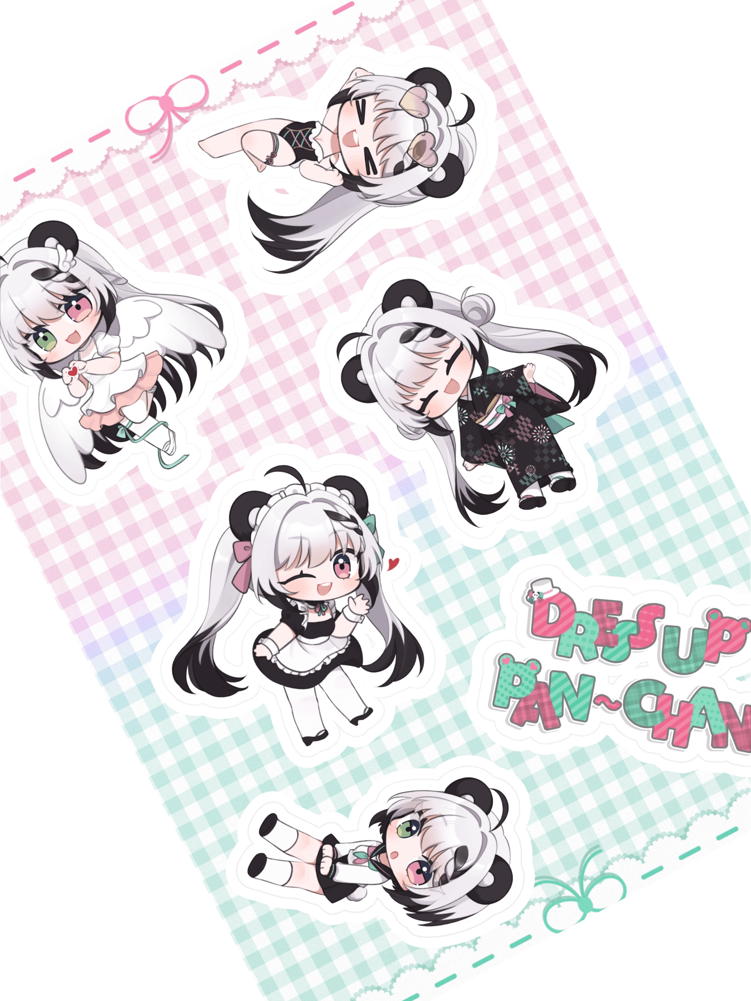 Utano Pandora 'Dress up Pan-chan' Sticker Set product image (1)