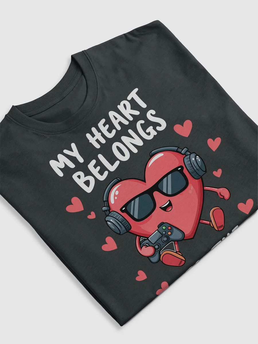 My Heart Belongs to the Controller - Funny Valentine's Gamer T-Shirt product image (5)